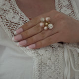 BERRY PEARL SPARKLE MAXI RING - Champagne