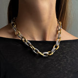 BAROCK CHAIN HALSBAND Guld/Silver 41+6cm