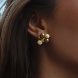 BERRY PEARL SPARKLE STUD Örhängen - Brun