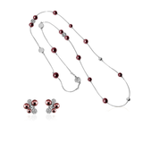BERRY PEARL SPARKLE DUO Set - Wine Red