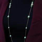 BERRY PEARL SPARKLE ICONIC Necklace - Sage Green