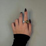 BERRY TWIN PEARL RING Guld