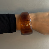 BRIM STONE CUFF ARMBAND Amber - Stelt ⌀6,5cm