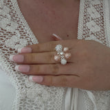 BERRY PEARL SPARKLE MAXI RING - Champagne