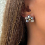 BERRY PEARL SPARKLE STUDS Örhängen - Ljus blå