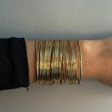 FEUILLE CUFF ARMBAND STOR Guld - Justerbart