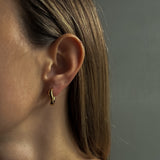 FOLDED WAVE HOOPS ÖRHÄNGEN Gold