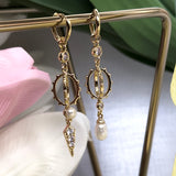 CHIC PEARL HOOP EARRINGS