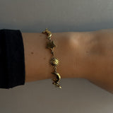 GALAXY CHARM ARMBAND Guld 17+6cm