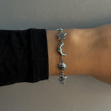 GALAXY CHARM ARMBAND Silver 17+6cm