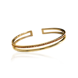 PLAIN CRYSTAL TWIN CUFF Bracelet - Red