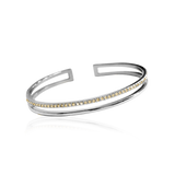 PLAIN CRYSTAL TWIN CUFF Bracelet - Brown