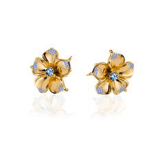 LA FLEUR CRYSTAL STUD Örhängen - Blå