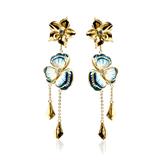 SANTORINI FLEUR MULTI Earrings - Blueberry Milkshake