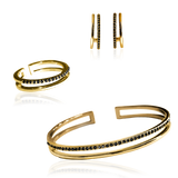 PLAIN CRYSTAL TWIN Set Black