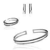 PLAIN CRYSTAL TWIN Set Black