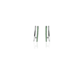 PLAIN CRYSTAL TWIN LOOP Earrings - Green