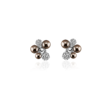 BERRY PEARL SPARKLE STUD Örhängen - Brun