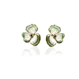 SANTORINI FLEUR STUD Örhängen - Matcha