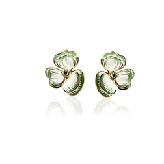 SANTORINI FLEUR STUD Örhängen - Matcha