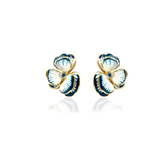 SANTORINI FLEUR STUD Örhängen - Blueberry Milkshake