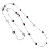 BERRY PEARL SPARKLE ICONIC Necklace - Brown