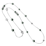 BERRY PEARL SPARKLE ICONIC Necklace - Sage Green
