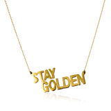 STATEMENT QUOTE MINI HALSBAND - STAY GOLDEN