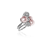 BERRY PEARL SPARKLE MAXI RING - Ljus rosa