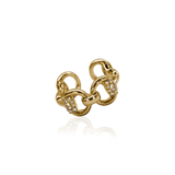 HORSEBIT PATTERN SPARKLE RING