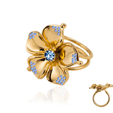 LA FLEUR CRYSTAL Ring - Blå