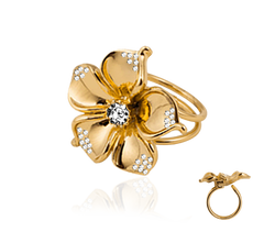 LA FLEUR CRYSTAL Ring - Vit