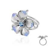 LA FLEUR CRYSTAL Ring - Blå