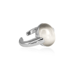 MOONSTONE PEARL RING Soft white