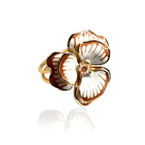 SANTORINI FLEUR Ring - Cappuccino