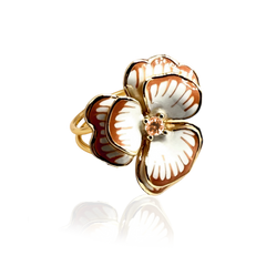 SANTORINI FLEUR Ring - Cappuccino