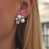 BERRY PEARL SPARKLE STUDS Örhängen - Vit