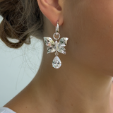 PAPILLON CRYSTAL HOOP EARRINGS