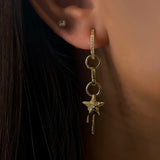 MELTED STAR HOOP Earrings