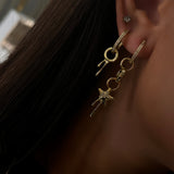 MELTED STAR HOOP Earrings