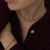 NOBLESSE THIN Singapore chain Bracelet 15.5 cm