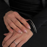 PLAIN CRYSTAL TWIN RING