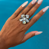 LA FLEUR CRYSTAL Ring - Vit