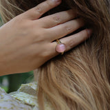 MOONSTONE PEARL RING Light pink