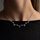 MICRO CIRCLE HALSBAND Silver 41+6 cm