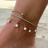 TENNIS CRYSTAL ANKLET 3MM