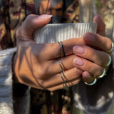 PLAIN CRYSTAL TWIN Ring - Red