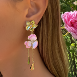 SANTORINI FLEUR MULTI Örhängen - Strawberry Milkshake