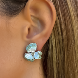 SANTORINI FLEUR STUD Örhängen - Matcha