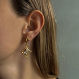 TWINKLE CRYSTAL ÖRHÄNGEN Gold/White
